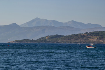 Obraz premium Beautiful beach for a holiday in Albania. Ionian Sea