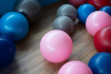 Colorful exercise balls