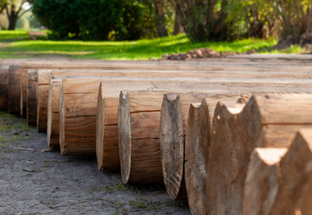 A lot of logs lying around