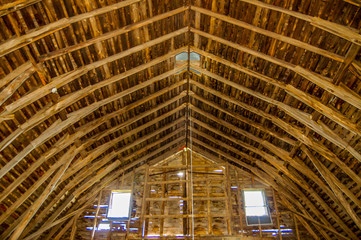 Windows Shed Light on Barn Rafters