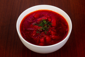 Russian traditional borsch