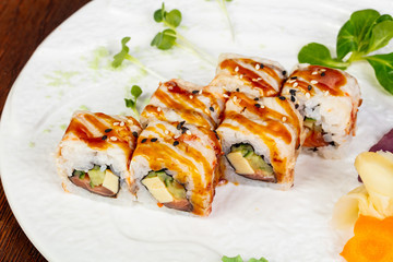 Japanese roll with eel