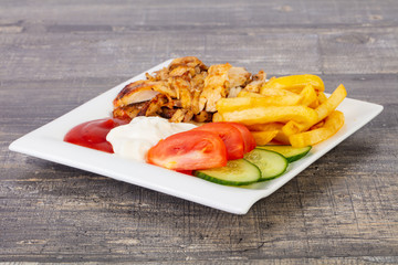 shawarma in plate