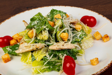 Caesar salad with chicken