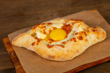 Ajarian hachapuri with cheese