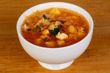 Ukrainian traditional soup borsht
