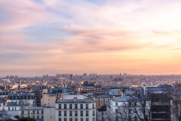 Sunset in Paris, France