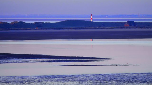 Magische D&auml;mmerung auf Sylt mit Blick auf den Kaiserhafen List und das Wattenmeer