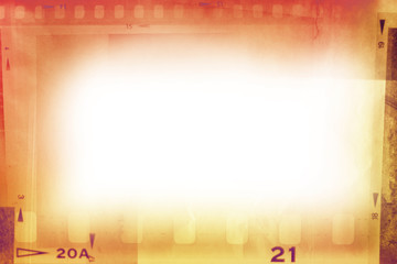 Filmstrip  frames background. Copy space