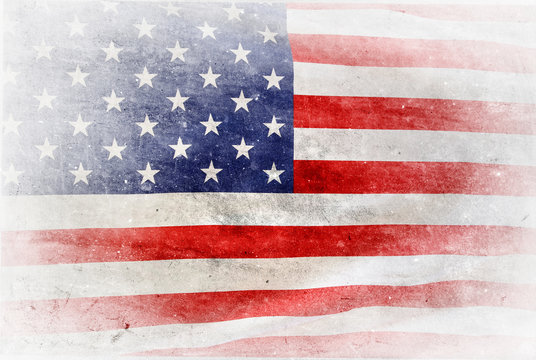 Grunge America flag