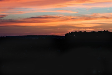 Obraz premium sunset over field