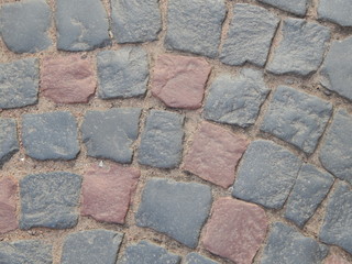 Stone pavement of two colors, backgroun