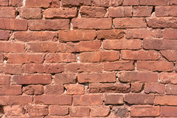 old red brick wall texture background