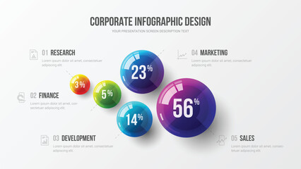 Amazing business infographic presentation vector illustration concept. Corporate marketing analytics data report creative design layout. Company statistics information graphic visualization template.