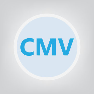 CMV (Cytomegalovirus) acronym- vector illustration