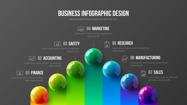 Amazing Business Infographic Presentation Vector Illustration Concept. Corporate Marketing Analytics Data Report Creative Design Layout. Company Statistics Information Graphic Visualization Template.