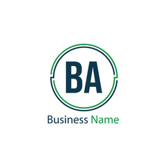 Initial Letter BA Logo Template Design