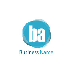 Initial Letter BA Logo Template Design