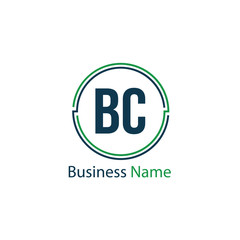 Initial Letter BC Logo Template Design