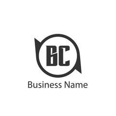 Initial Letter BC Logo Template Design