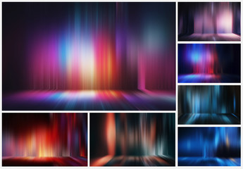 12 Abstract Waterfall Light Effect Backgrounds
