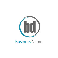 Initial Letter BD Logo Template Design