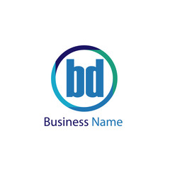 Initial Letter BD Logo Template Design