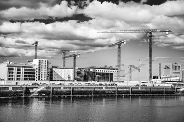 Naklejka premium city on the river
