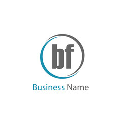 Initial Letter BF Logo Template Design