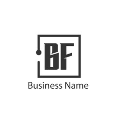 Initial Letter BF Logo Template Design