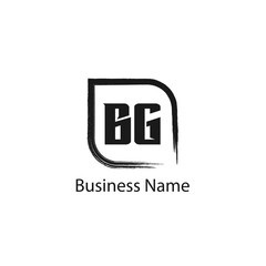 Initial Letter BG Logo Template Design