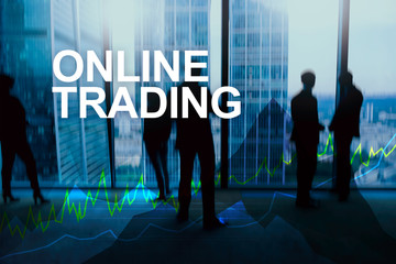 Obraz premium Online trading, Forex, Investment and financial market concept