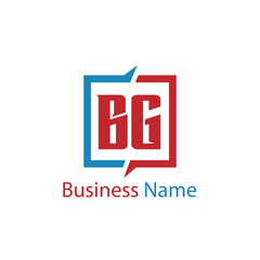 Initial Letter BG Logo Template Design