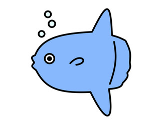 マンボウ泡(青)