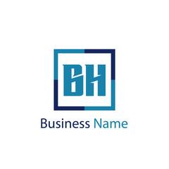 Initial Letter BH Logo Template Design