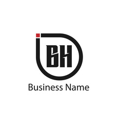 Fototapeta premium Initial Letter BH Logo Template Design