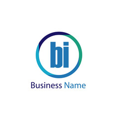 Initial Letter BI Logo Template Design