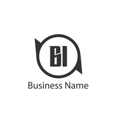 Obraz premium Initial Letter BI Logo Template Design