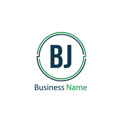 Obraz premium Initial Letter BJ Logo Template Design