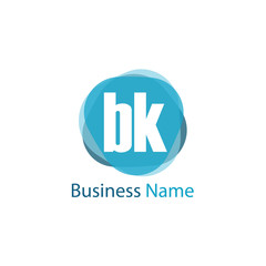 Initial Letter BK Logo Template Design