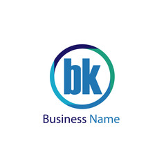 Initial Letter BK Logo Template Design