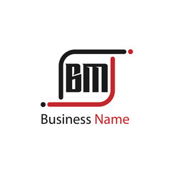 Initial Letter BM Logo Template Design