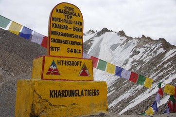 The Khardungla pass in Ladakh, India
