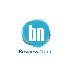 Initial Letter BN Logo Template Design