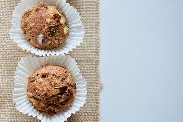 Tasty mint coconut sweet muffins.