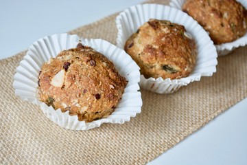 Tasty mint coconut sweet muffins.