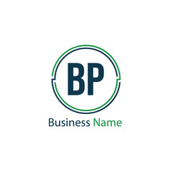 Initial Letter BP Logo Template Design