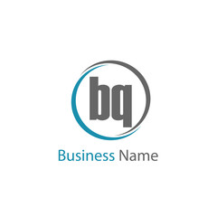 Initial Letter BQ Logo Template Design
