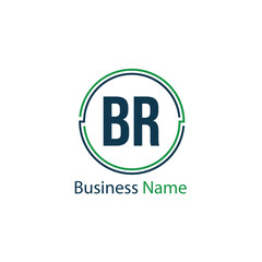 Initial Letter BR Logo Template Design