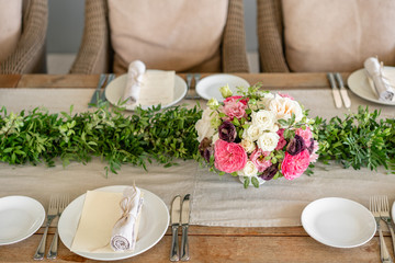 Neatly twisted into a tube dining room napkin decorated with a sprig of pistachio. Wedding Banquet...